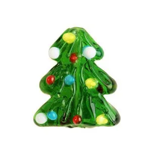 18mm Christmas Tree Lampwork Beads (5 Pieces)
