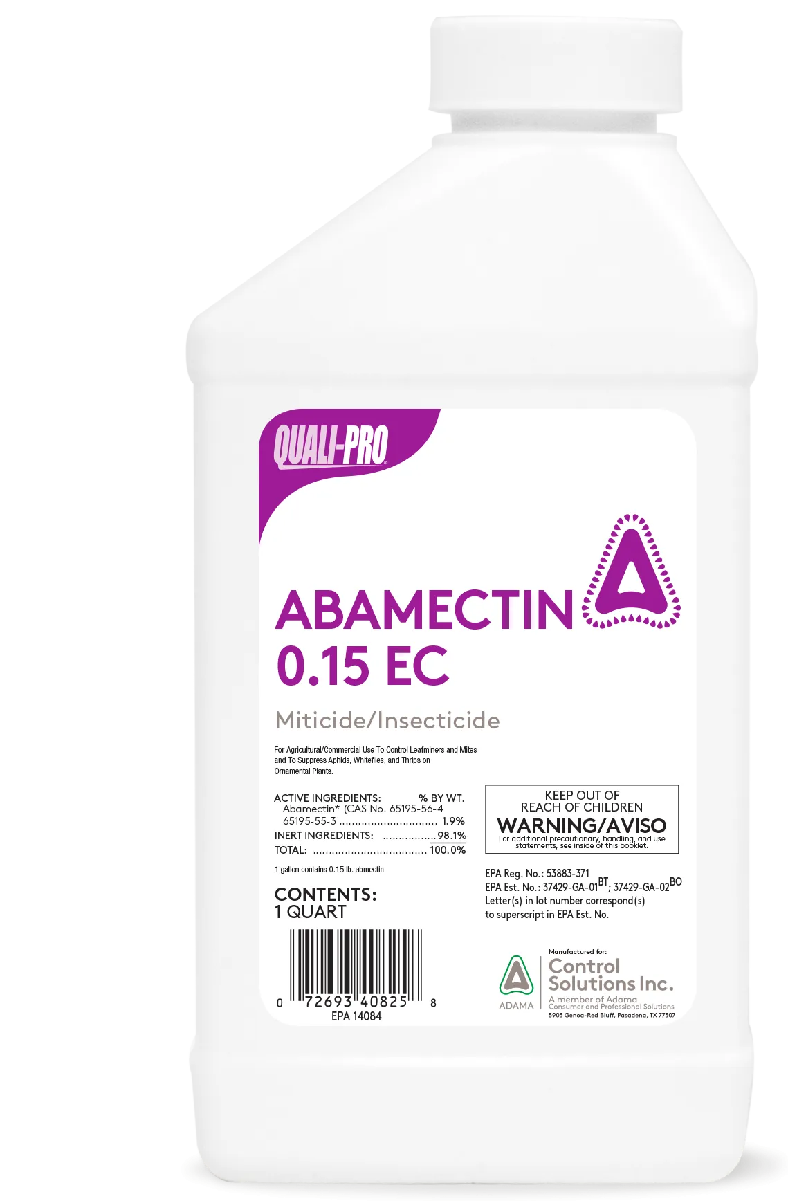 Abamectin 0.15 EC Miticide/Insecticide