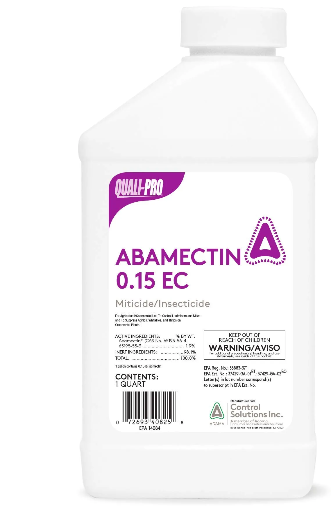 Abamectin 0.15 EC Miticide/Insecticide