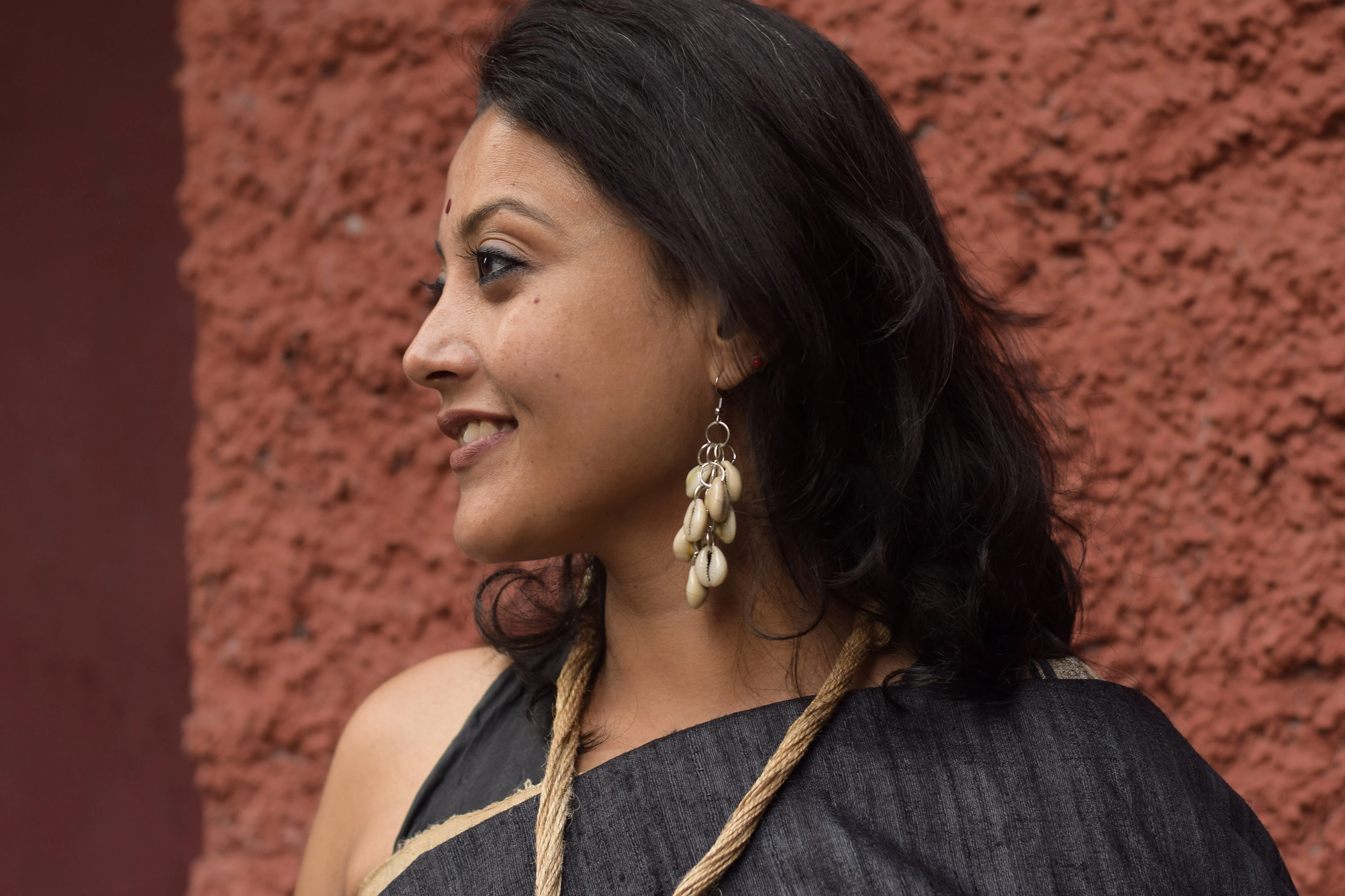 Adishri Jute & Kori Necklace & Earrings set