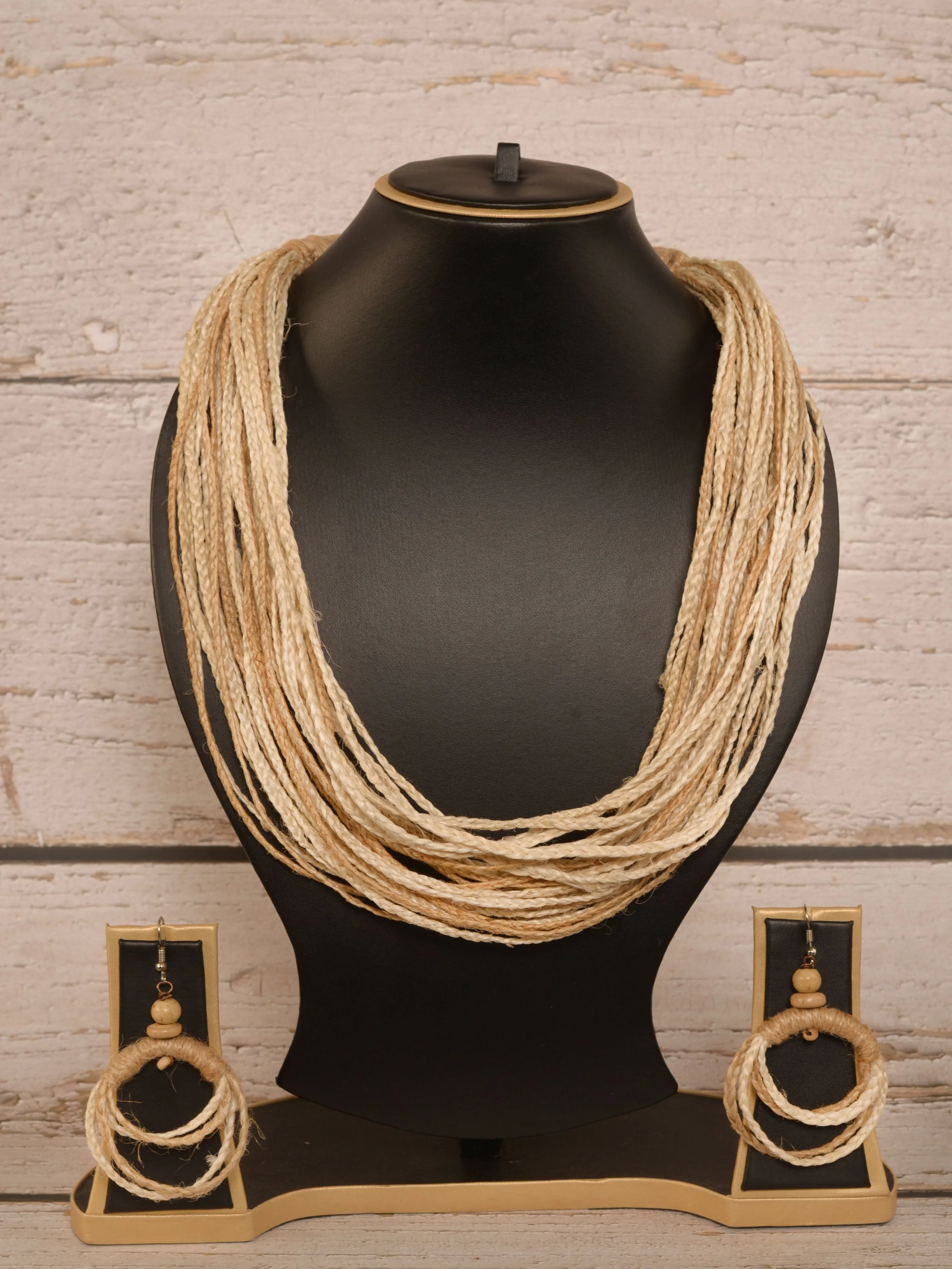 Aditee Jute Necklace & Earrings set