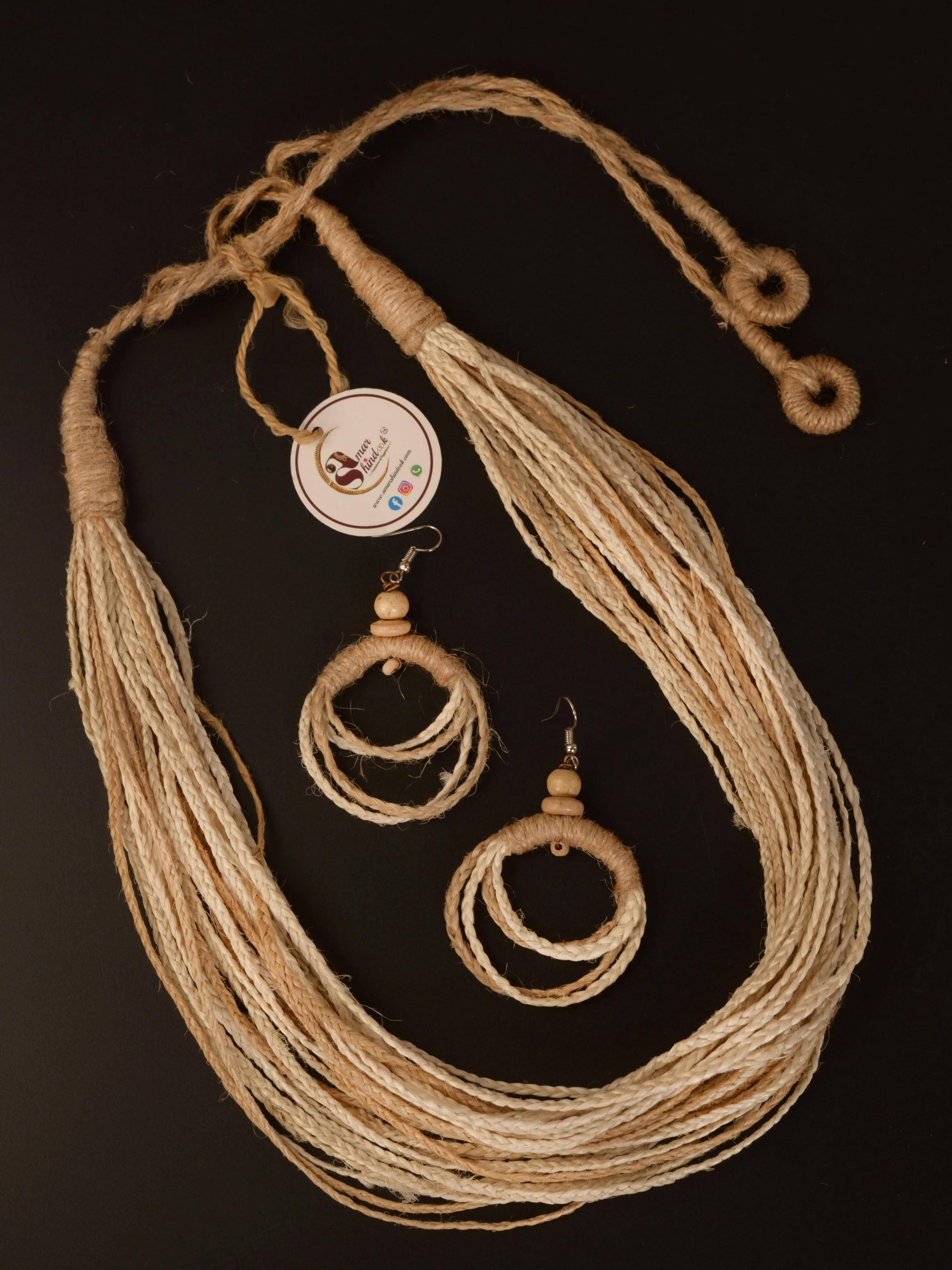 Aditee Jute Necklace & Earrings set