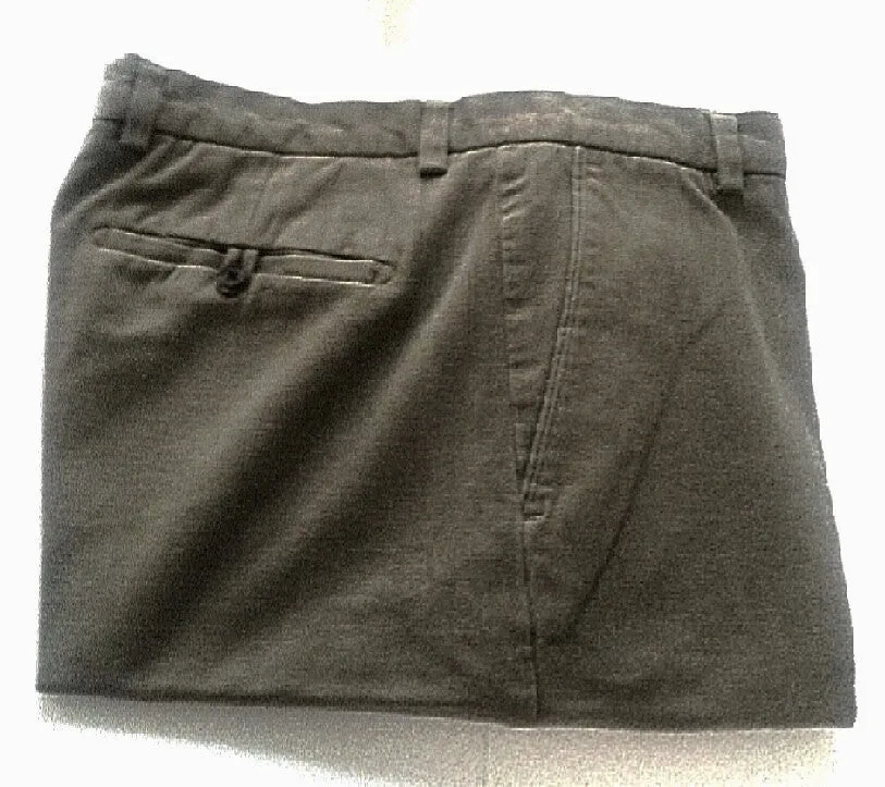 Banana Republic-Taupe Brushed Cotton Twill Chino Trousers- size 35x34