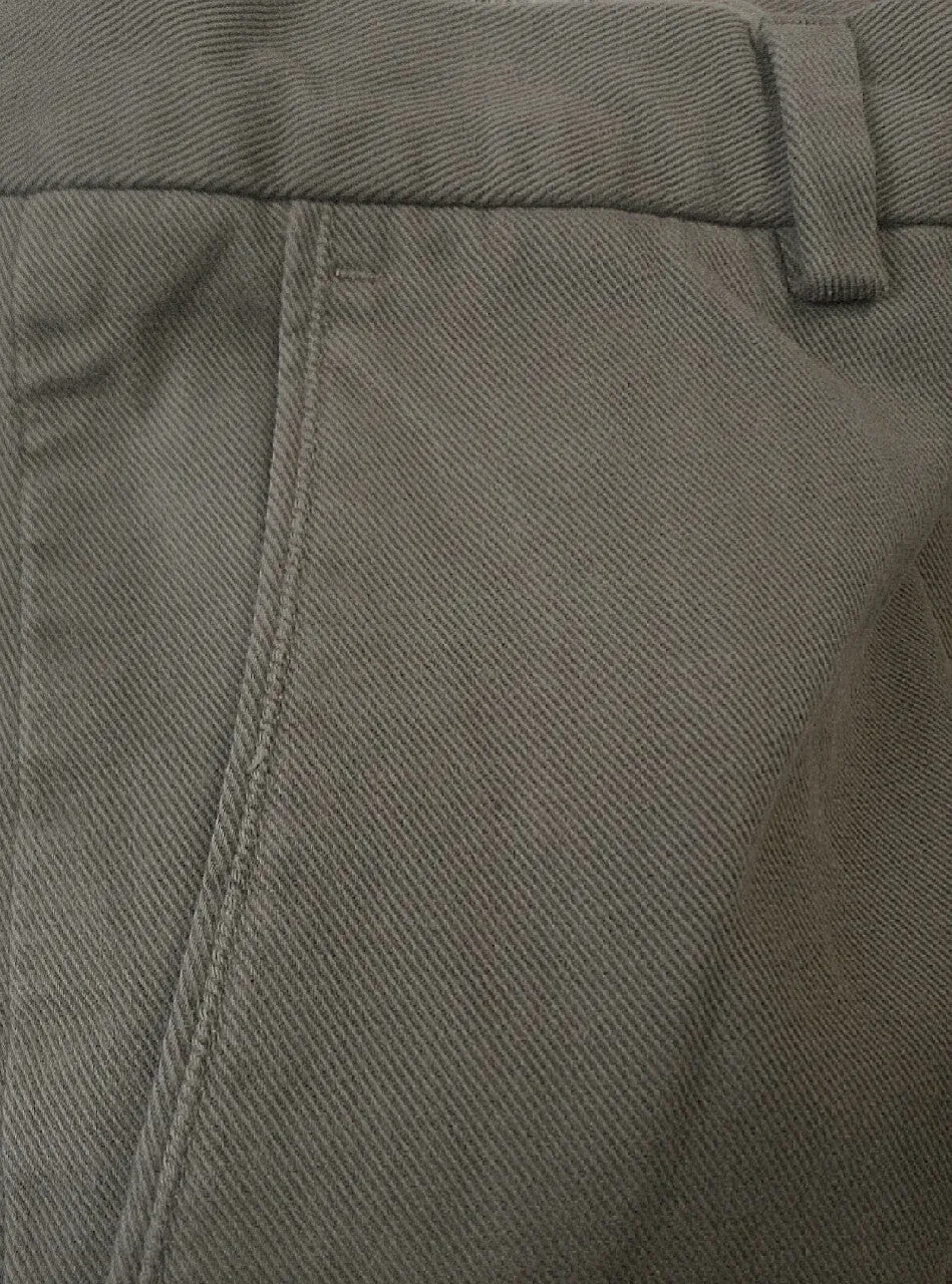 Banana Republic-Taupe Brushed Cotton Twill Chino Trousers- size 35x34