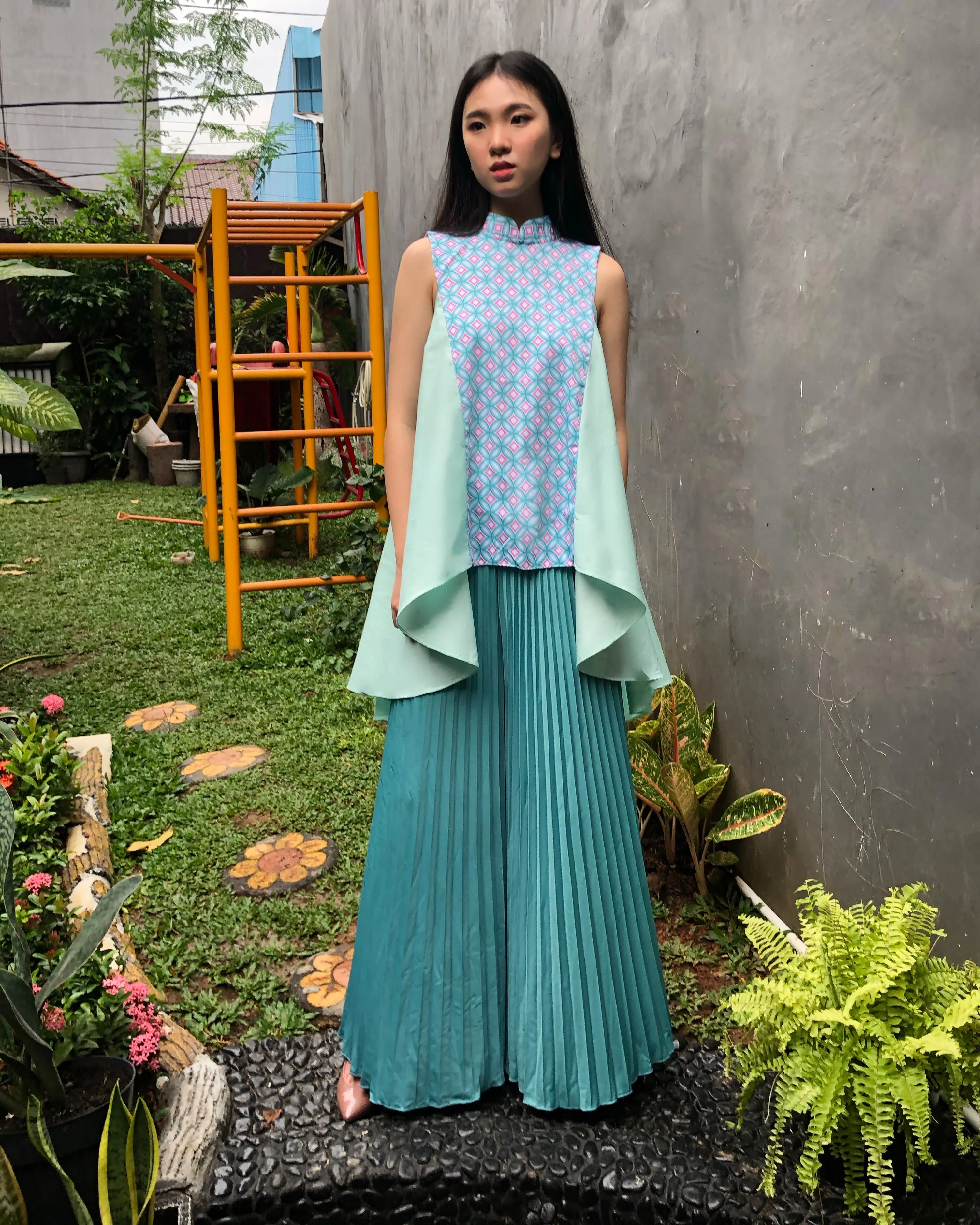 Basic Pleated Culottes Maxi