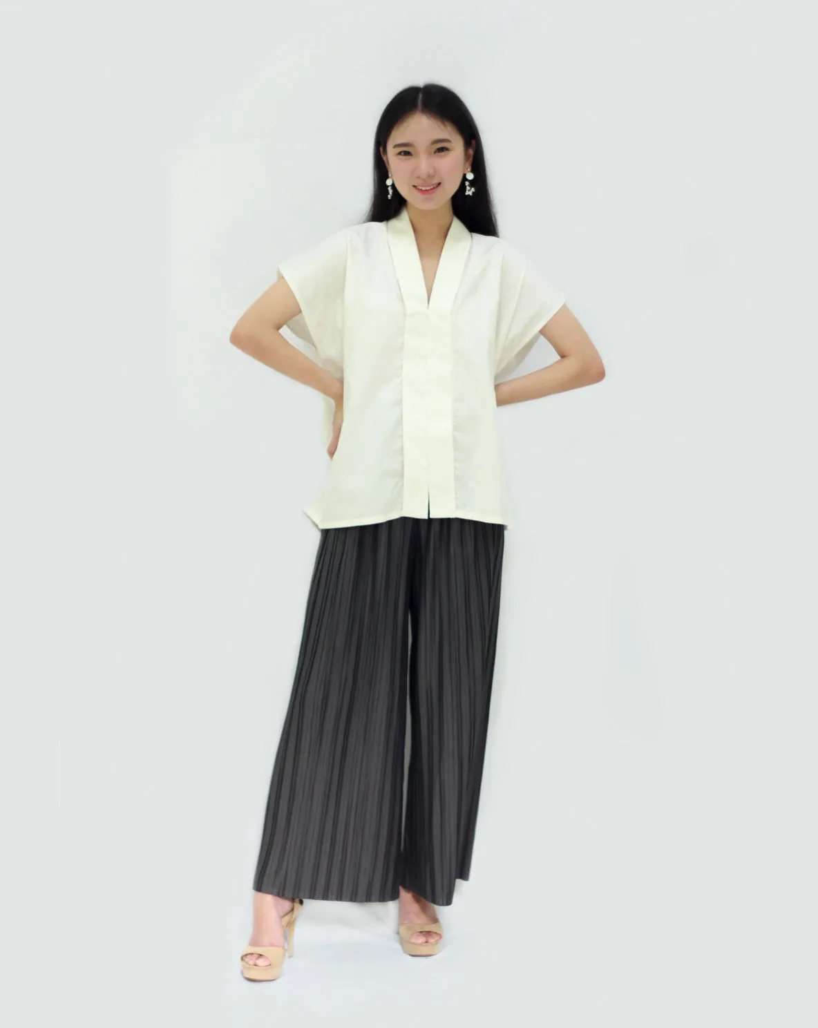 Basic Pleated Culottes Maxi