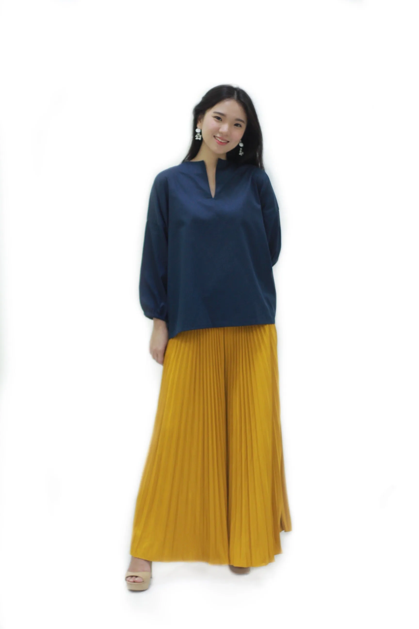 Basic Pleated Culottes Maxi