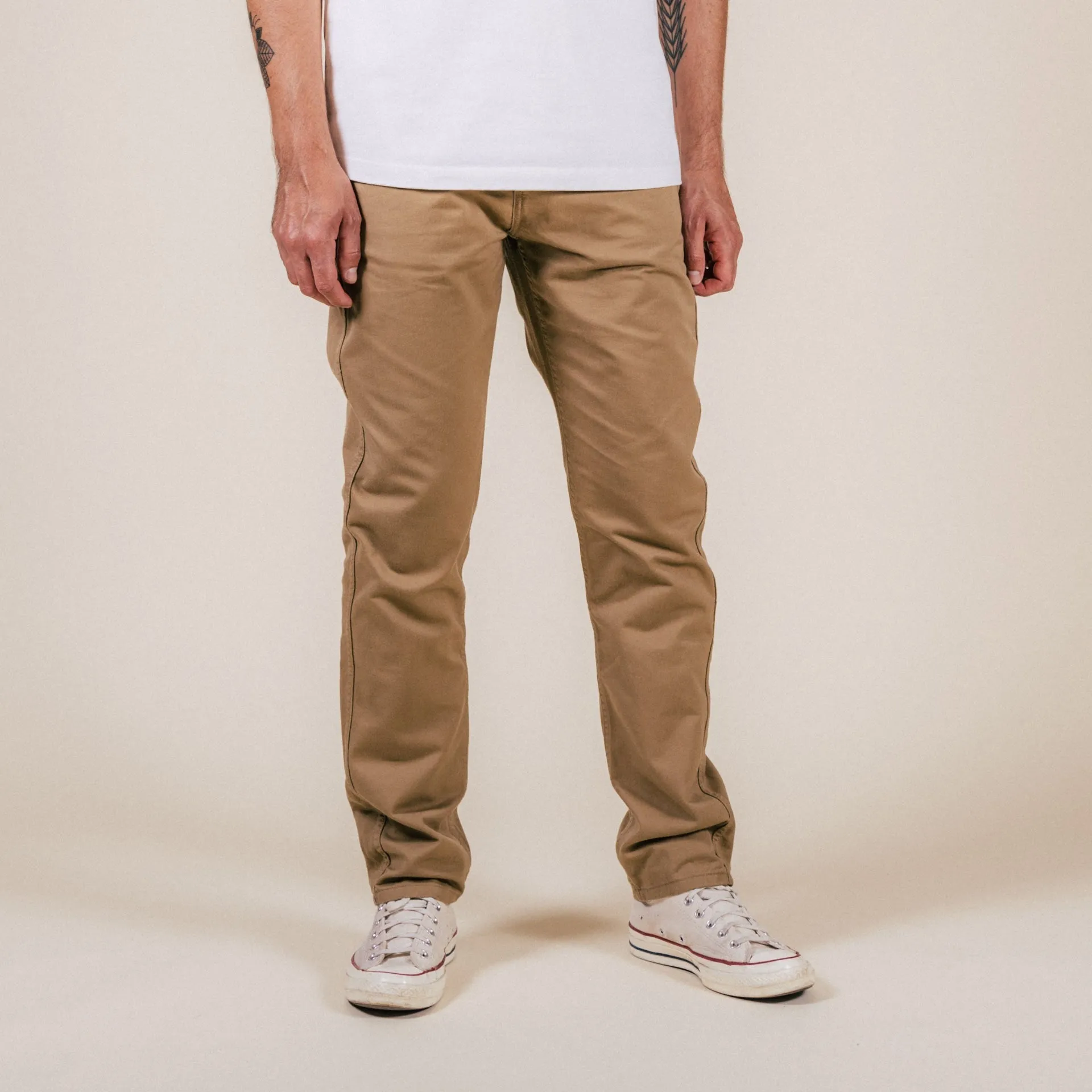 BC-04 RELAXED CHINO 8.5 oz. bronze brown sateen twill [CORE]