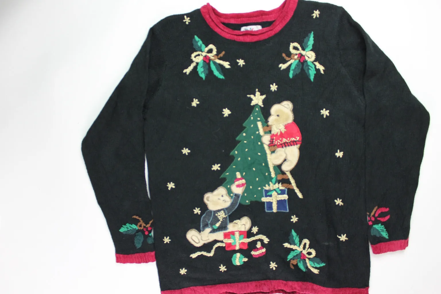 Bearly Trimming The Tree-Small Christmas Sweater