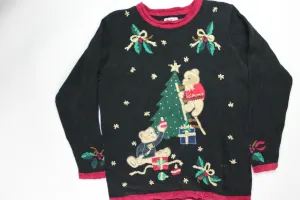 Bearly Trimming The Tree-Small Christmas Sweater