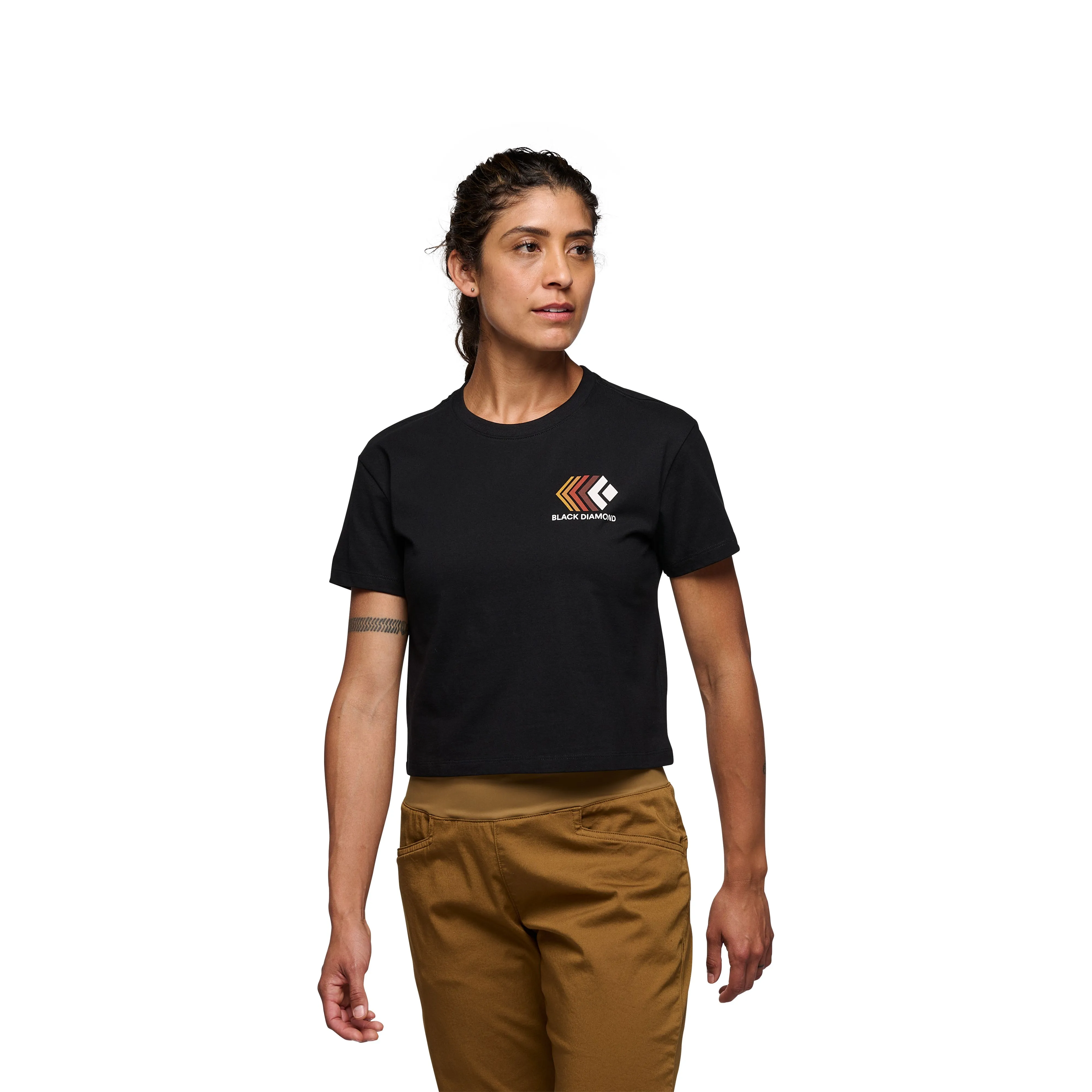 Black Diamond Women&#x27;s Faded Crop Shortsleeve Tee Black | Buy Black Diamond Women&#x27;s Faded Crop Shortsleeve Tee Black here | Outnorth