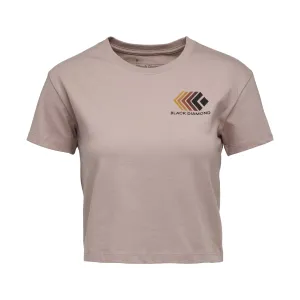 Black Diamond Women&#x27;s Faded Crop Shortsleeve Tee Pale Mauve | Buy Black Diamond Women&#x27;s Faded Crop Shortsleeve Tee Pale Mauve here | Outnorth