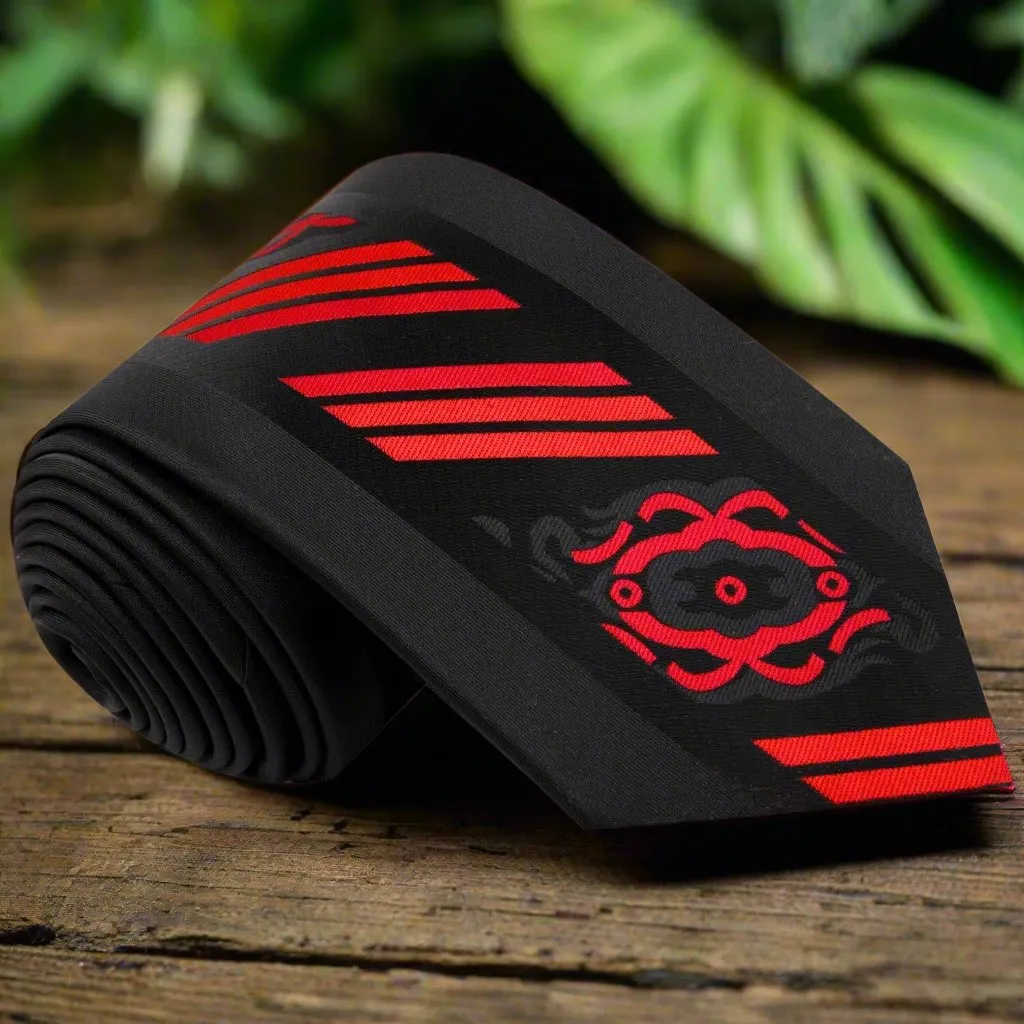 Black Red Scarab Necktie