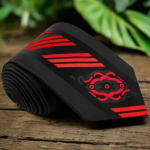 Black Red Scarab Necktie