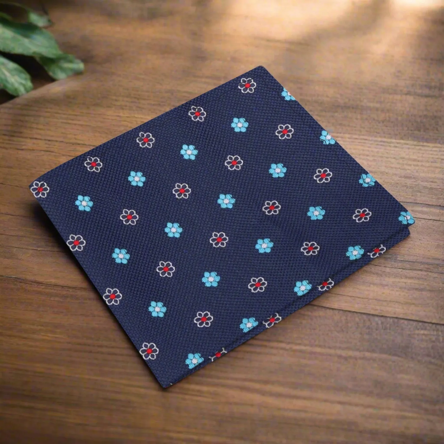 Blueberry Bouquet Flowers Pocket Square