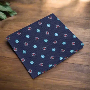 Blueberry Bouquet Flowers Pocket Square