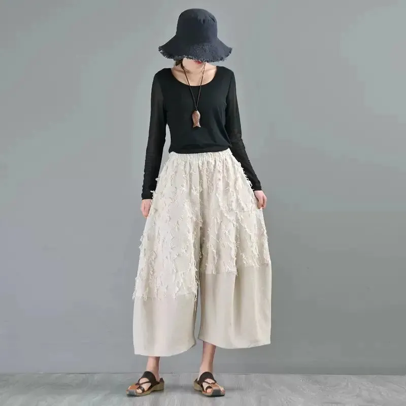 Bohemian Retro Linen Harem Pants - Artistic Loose Trousers