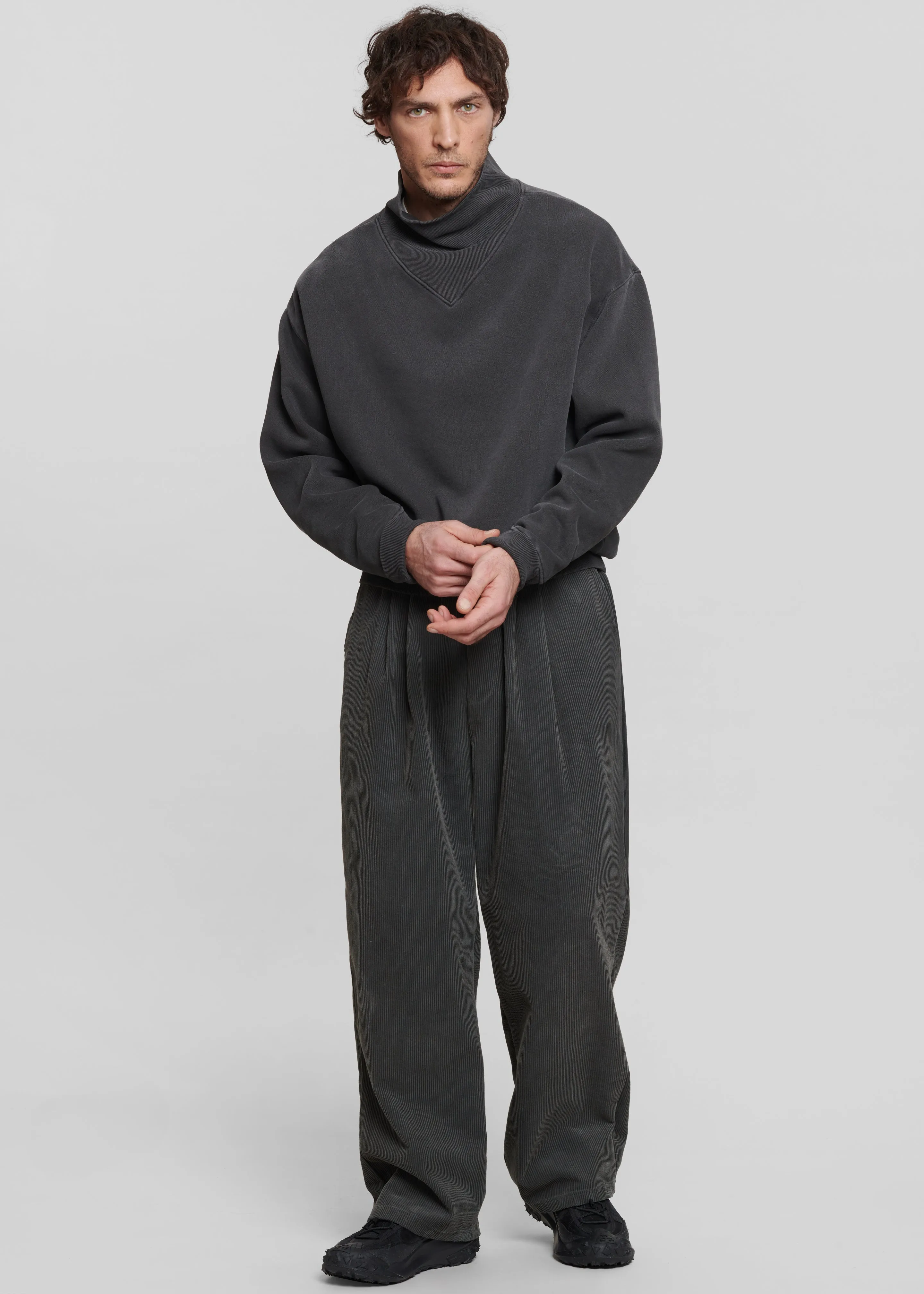 Brixton Corduroy Joggers - Charcoal