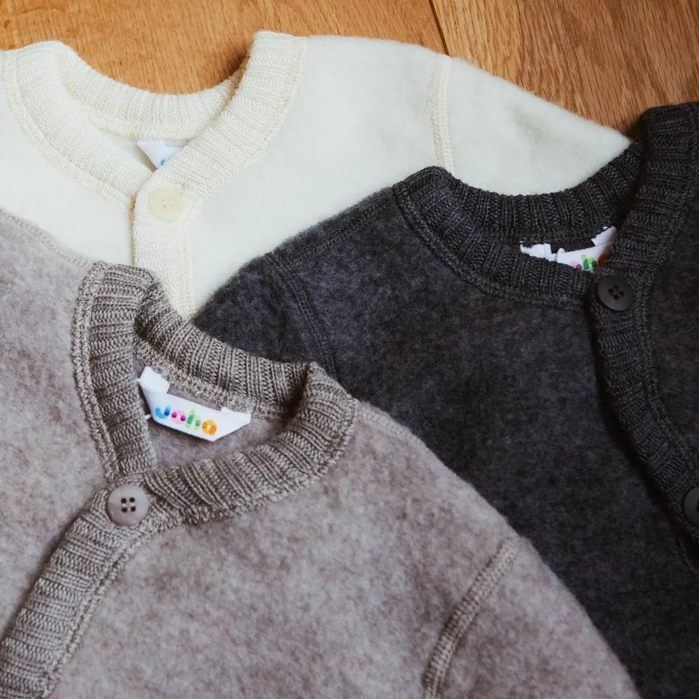 Cardigan - Wool Fleece - Dark Grey