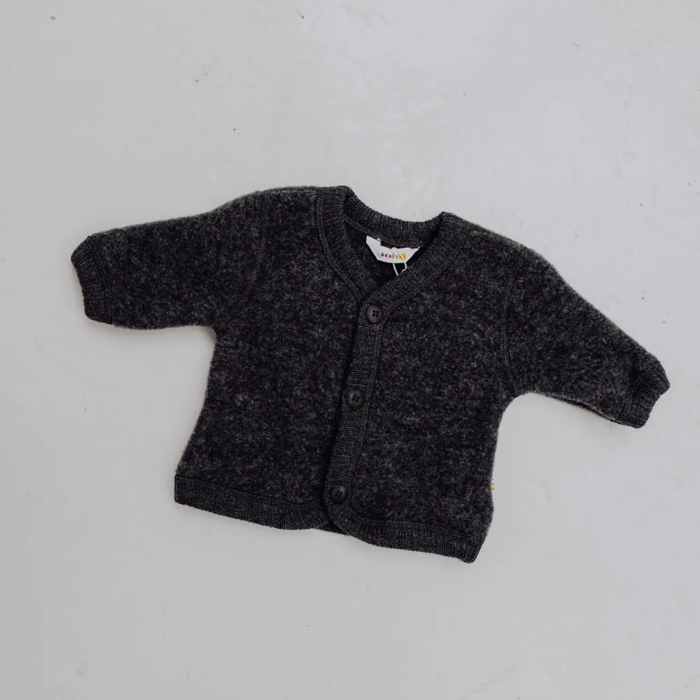 Cardigan - Wool Fleece - Dark Grey