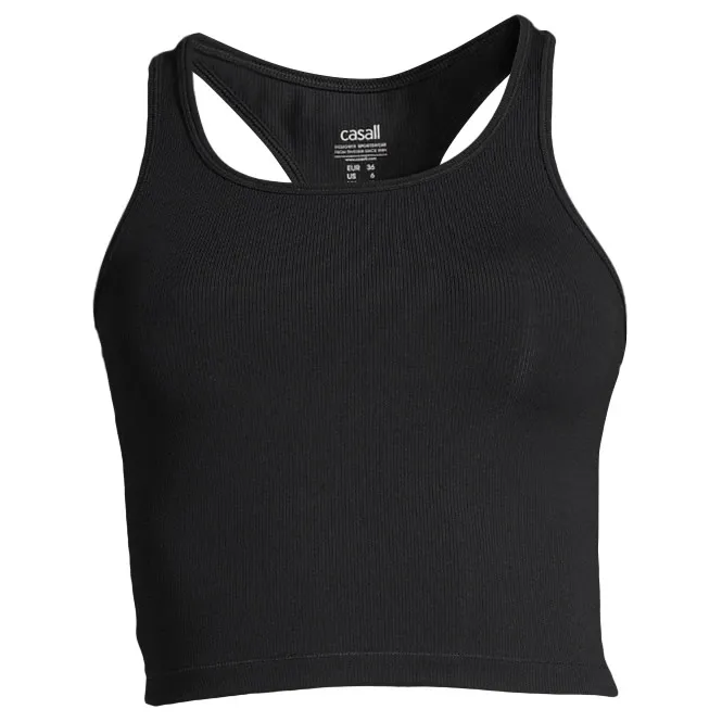 Casall Women&#x27;s Bold Rib Crop Tank Black | Buy Casall Women&#x27;s Bold Rib Crop Tank Black here | Outnorth