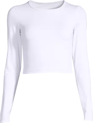 Casall Women&#x27;s Crop Long Sleeve White | Buy Casall Women&#x27;s Crop Long Sleeve White here | Outnorth