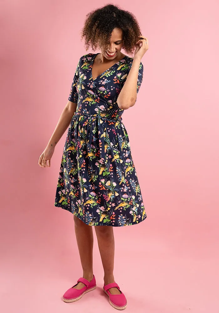 Casey Honeyeater Birds Print Dress