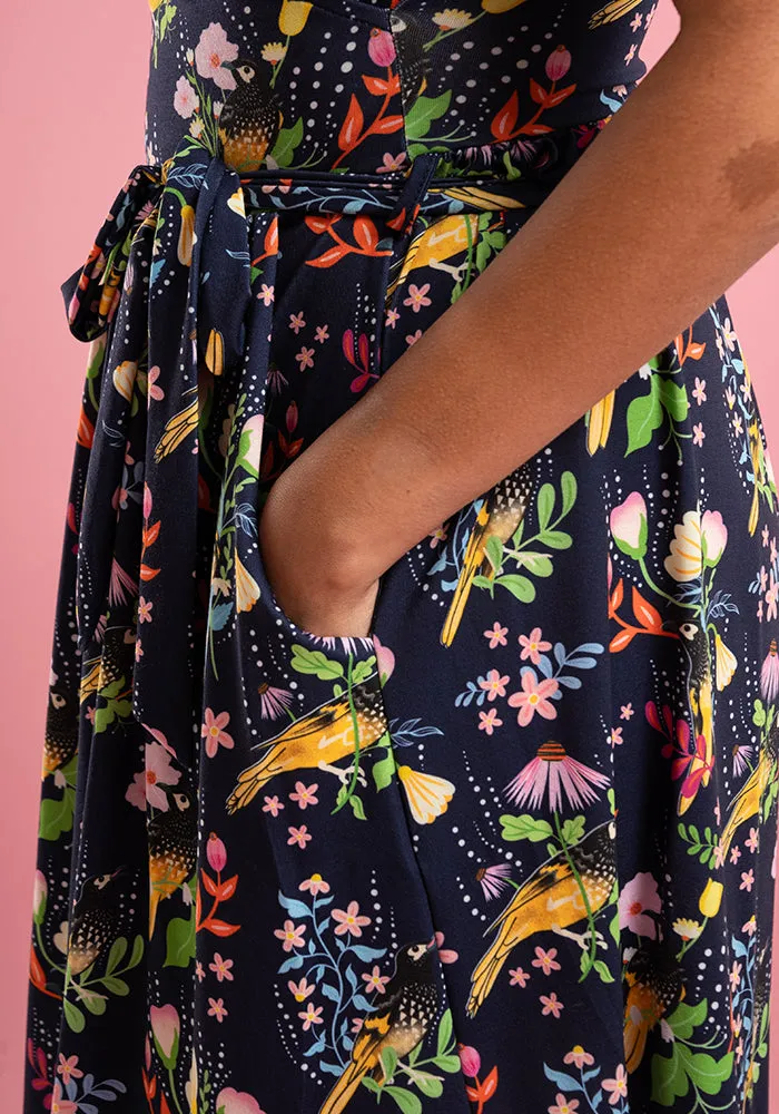 Casey Honeyeater Birds Print Dress
