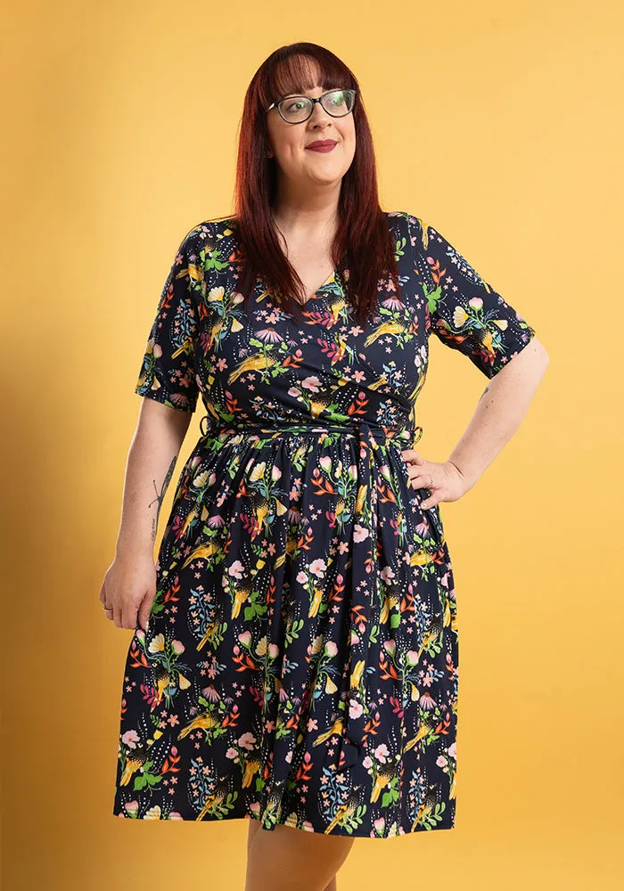 Casey Honeyeater Birds Print Dress