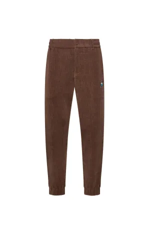 Chocolate Men's Pull On Bubble Wale Cord Jogger
