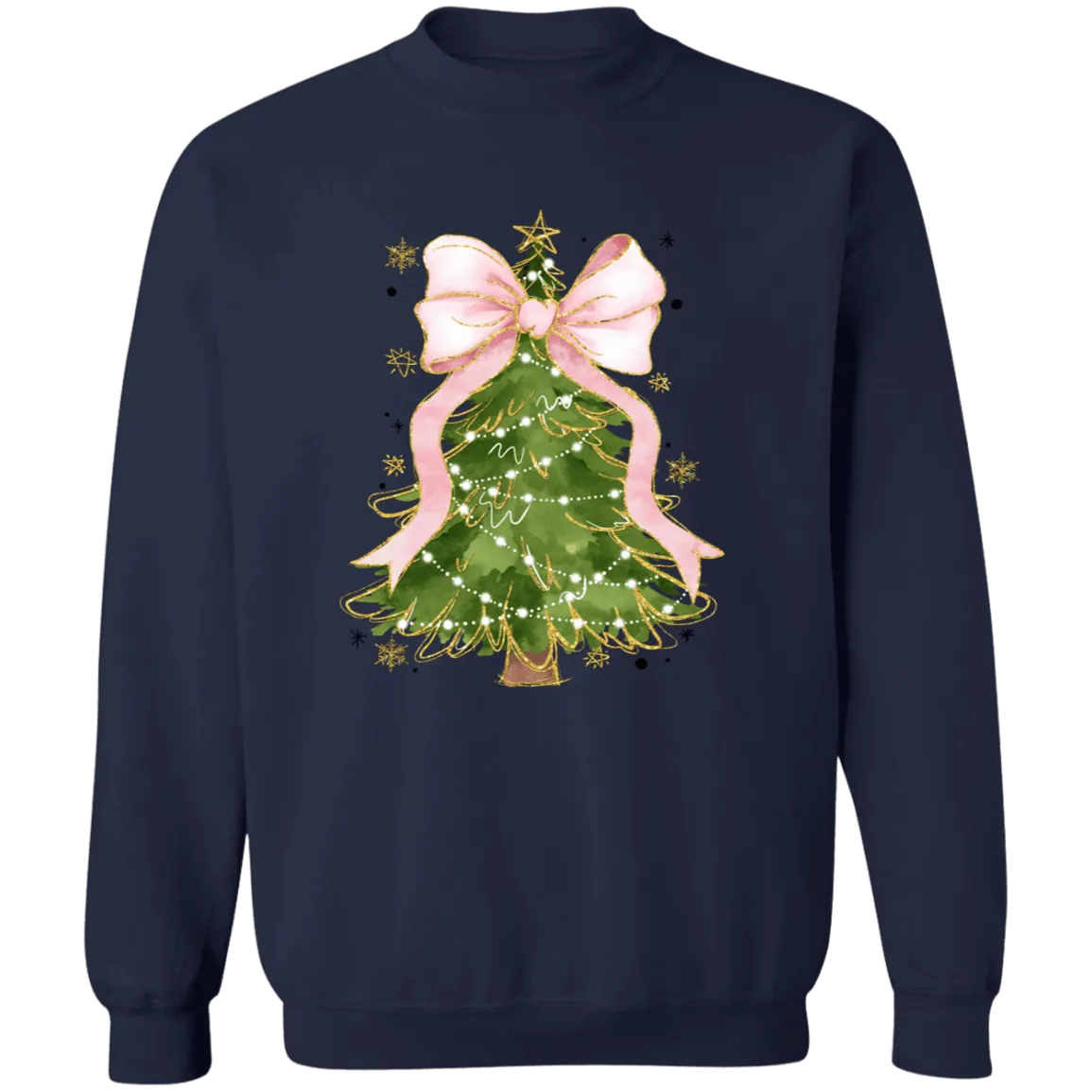 Christmas Tree Bow Sweatshirt