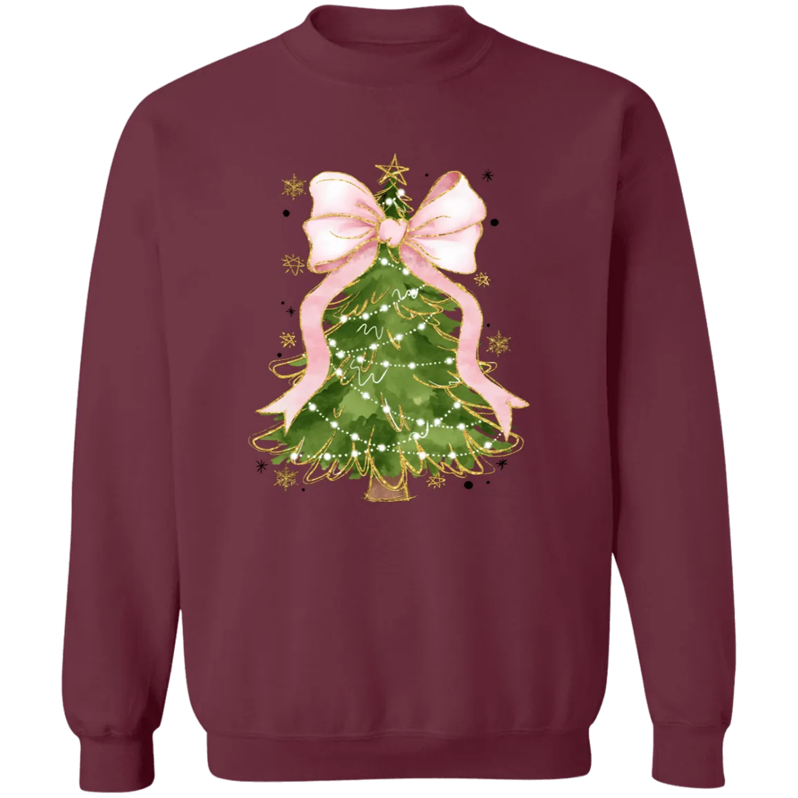 Christmas Tree Bow Sweatshirt