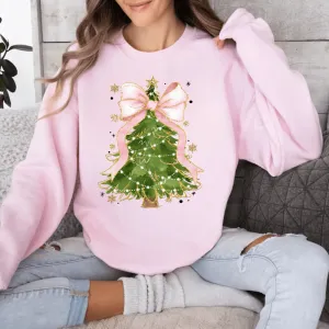 Christmas Tree Bow Sweatshirt