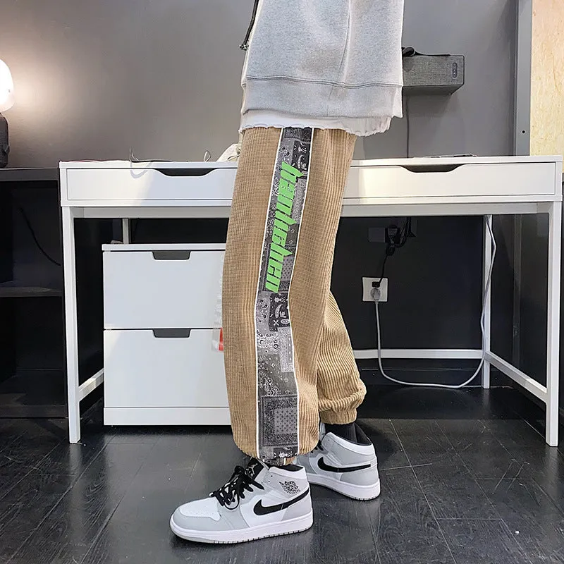 Corduroy thick loose-fitting casual pants