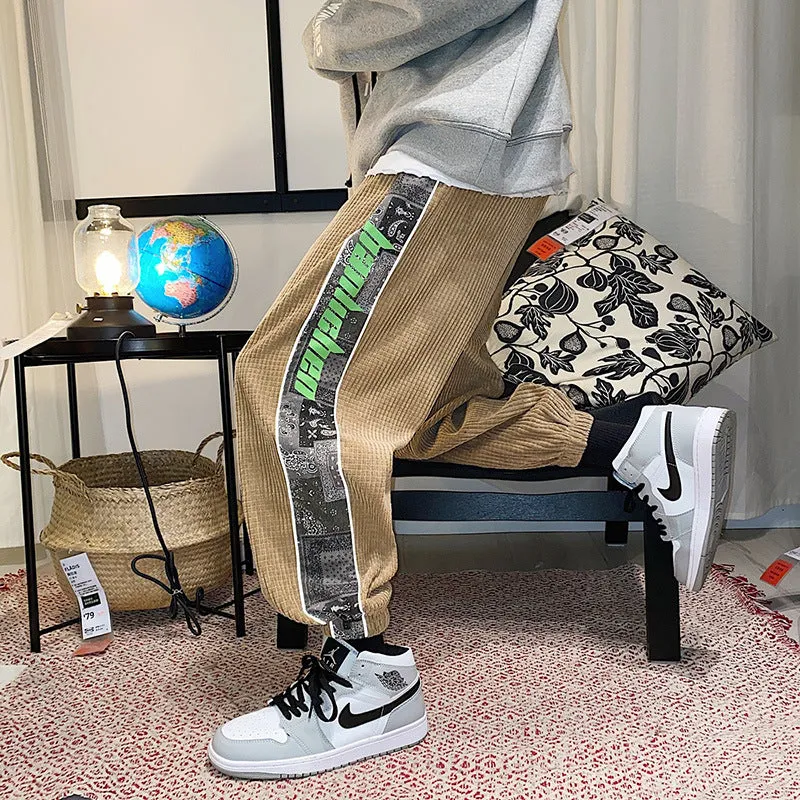 Corduroy thick loose-fitting casual pants