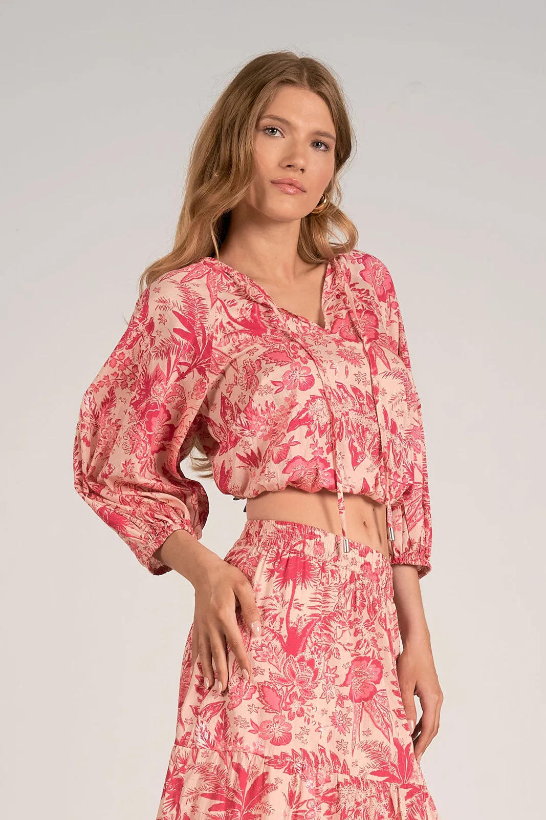 Cropped Floral Top