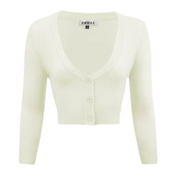 Cropped Plus Size  Button Cardigan Sweater