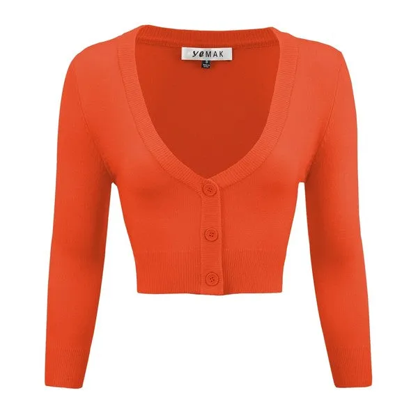 Cropped Plus Size  Button Cardigan Sweater