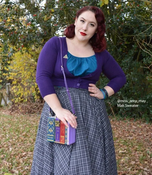 Cropped Plus Size  Button Cardigan Sweater