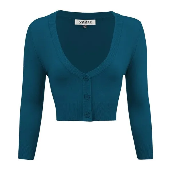 Cropped Plus Size  Button Cardigan Sweater