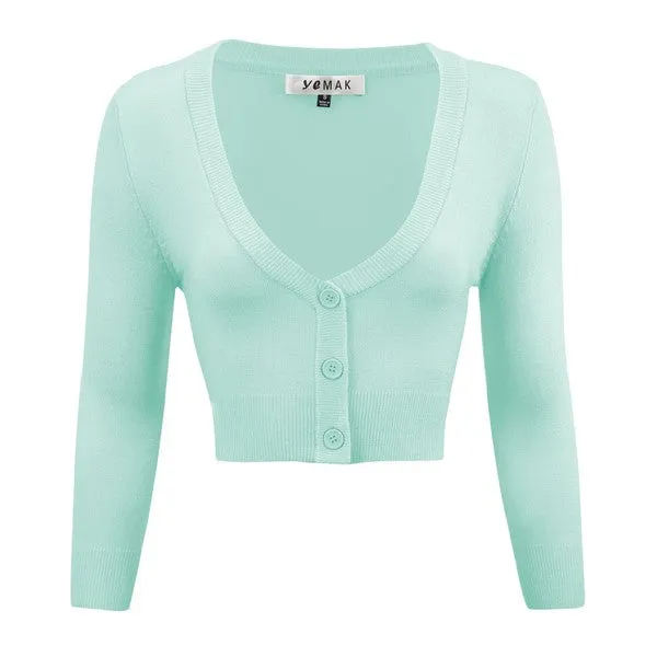 Cropped Plus Size  Button Cardigan Sweater
