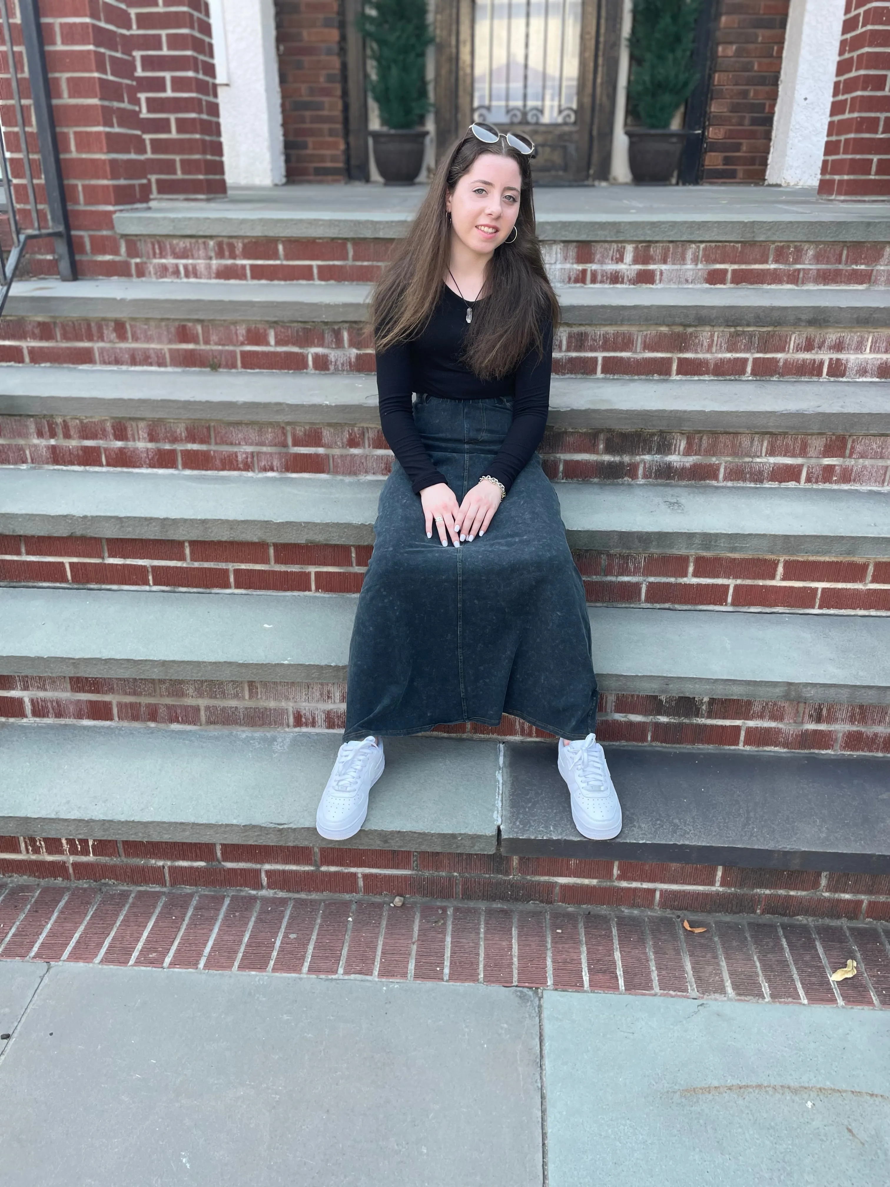 DENIM LOOK SKIRT