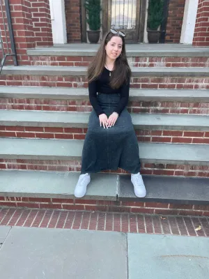 DENIM LOOK SKIRT