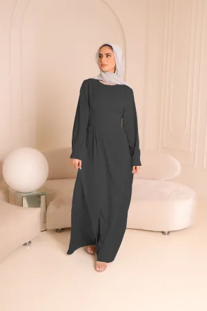 Devina Soft Wrap Dress- Black