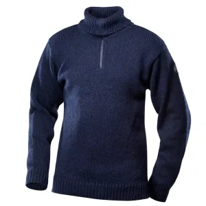 Devold Nansen Sweater Zip Neck Dark Blue Melange | Buy Devold Nansen Sweater Zip Neck Dark Blue Melange here | Outnorth
