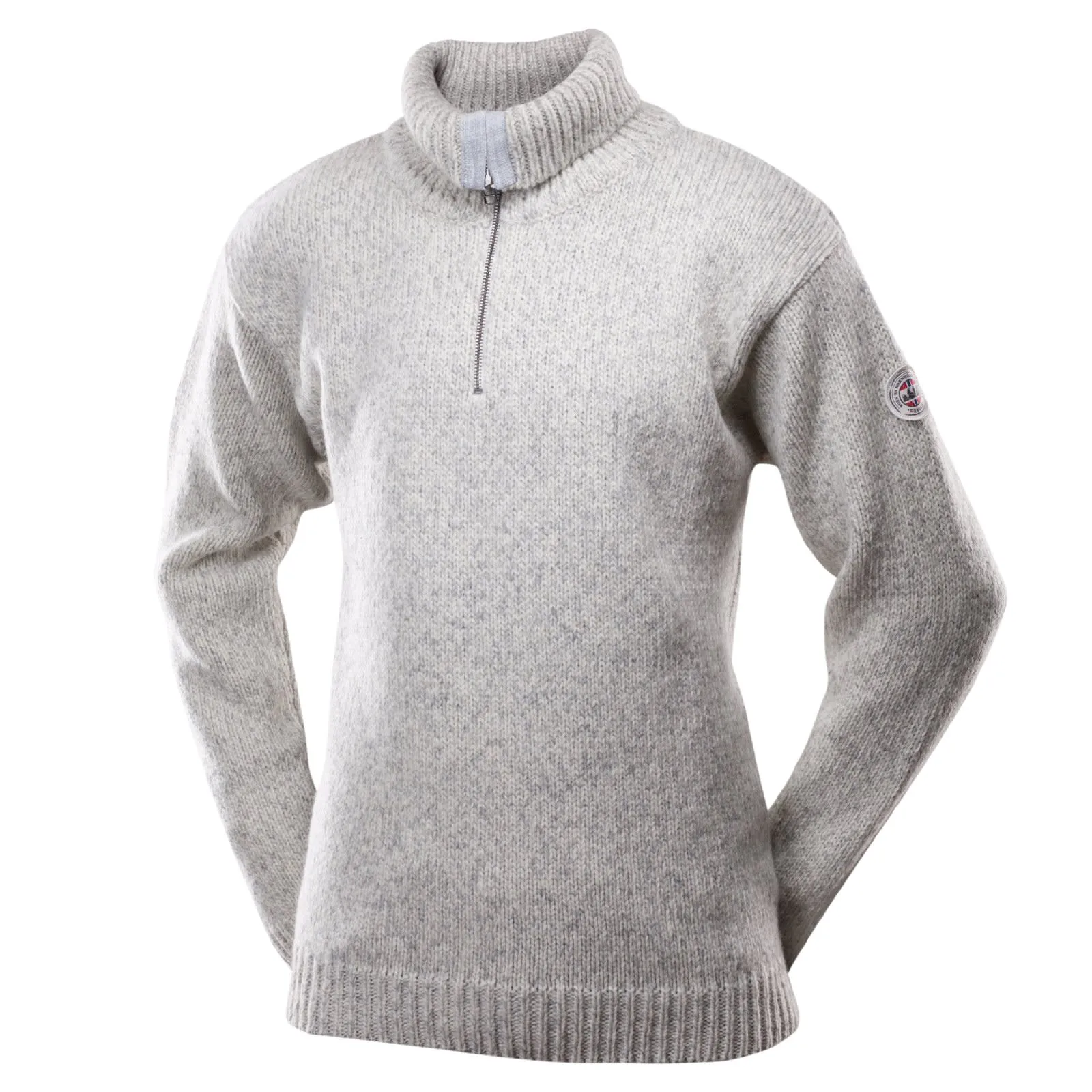 Devold Nansen Sweater Zip Neck Grey Melange | Buy Devold Nansen Sweater Zip Neck Grey Melange here | Outnorth