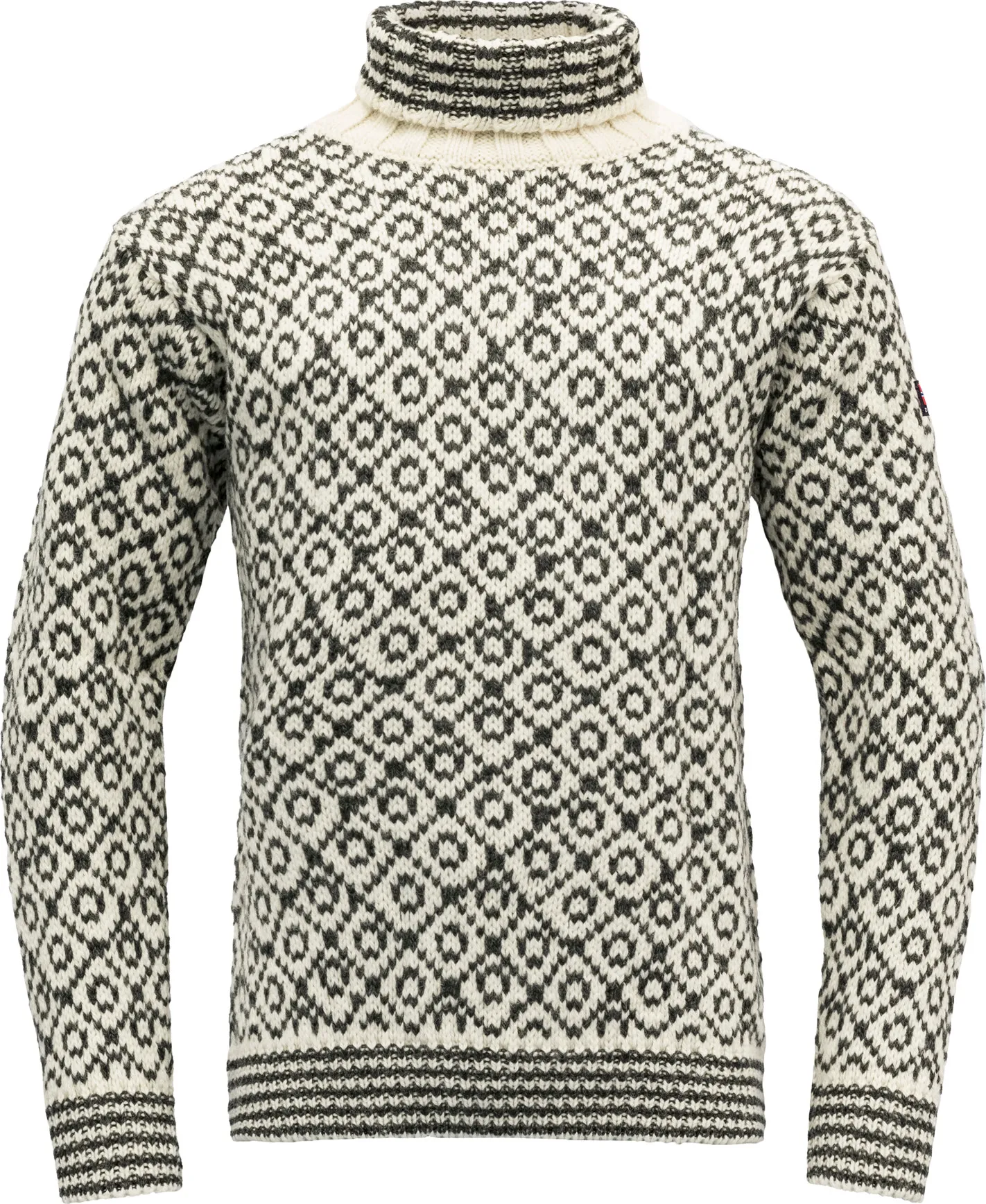 Devold Unisex Svalbard Sweater High Neck Offwhite/Anthracite | Buy Devold Unisex Svalbard Sweater High Neck Offwhite/Anthracite here | Outnorth