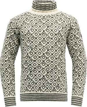 Devold Unisex Svalbard Sweater High Neck Offwhite/Anthracite | Buy Devold Unisex Svalbard Sweater High Neck Offwhite/Anthracite here | Outnorth
