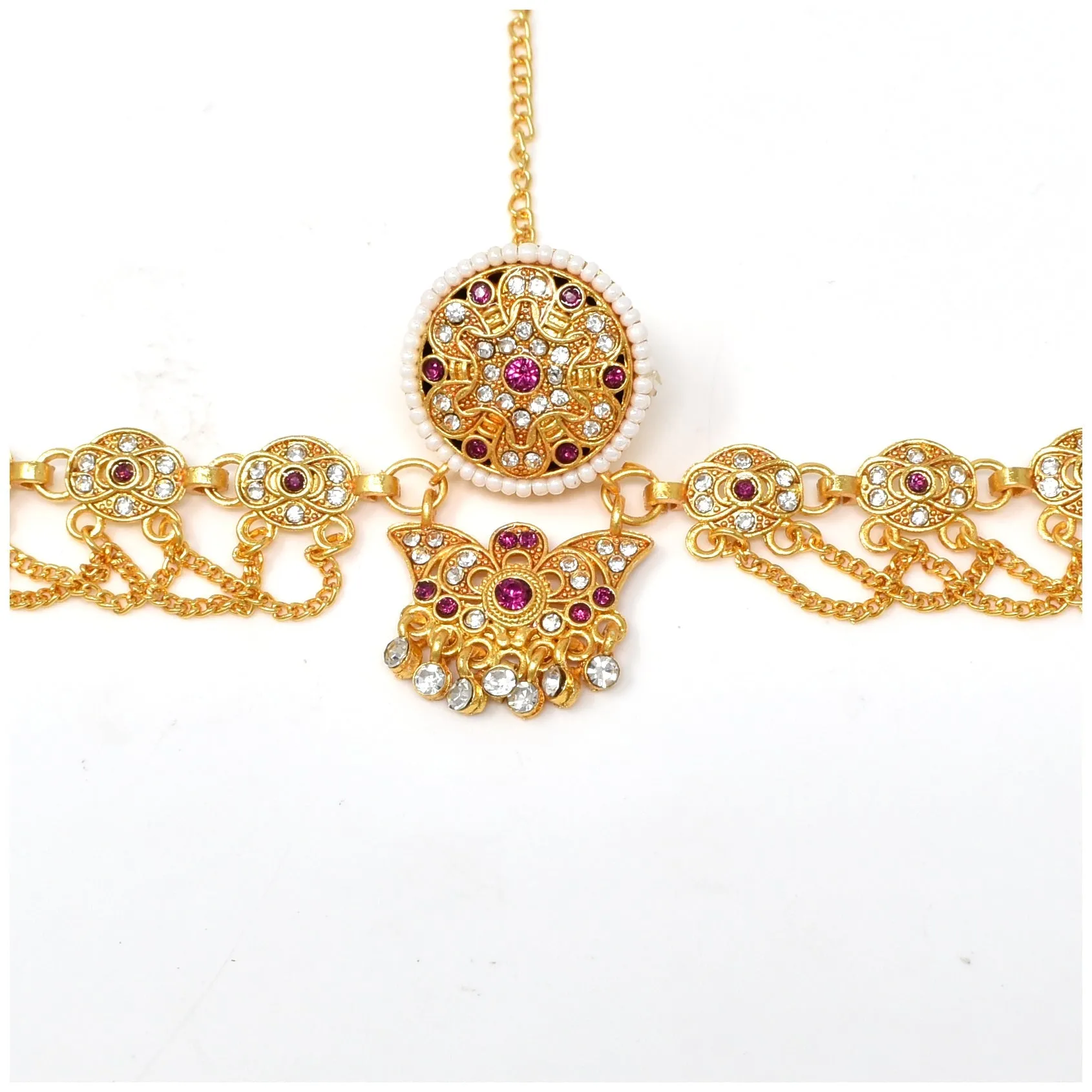 Ethnic Borla Set: AD Studded Charm