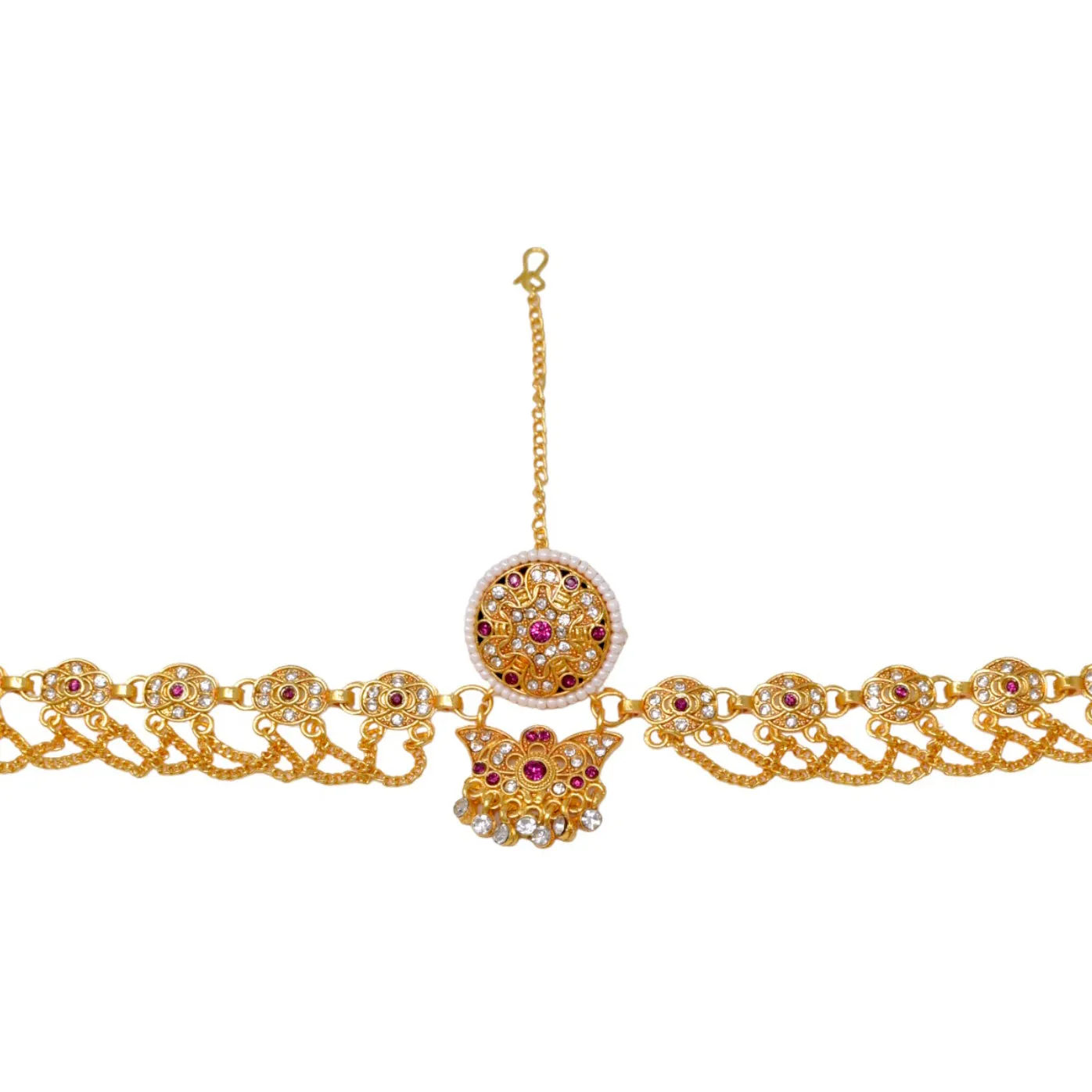 Ethnic Borla Set: AD Studded Charm